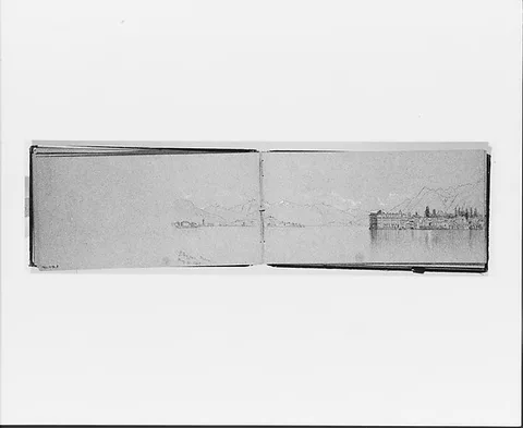 Jervis McEntee, Lake Maggiore May 12 1869 (recto, from sketchbook)