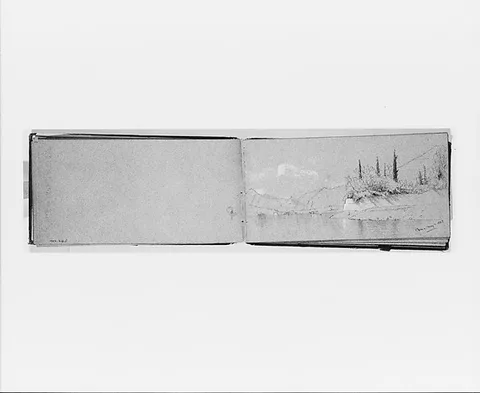 Jervis McEntee, Lake Como, May 3, 1869 (recto, from Sketchbook)