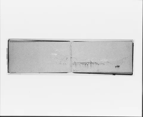 Jervis McEntee, Lake Maggiore, May 11,1869: Village and Landscape (from Sketchbook)