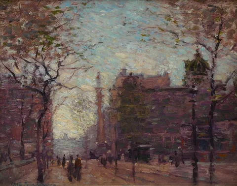 Paul Cornoyer, Columbus Circle