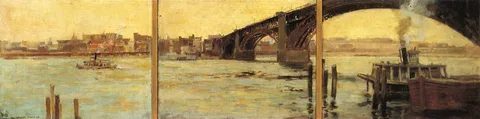 Paul Cornoyer, A View of St Louis A Triptych
