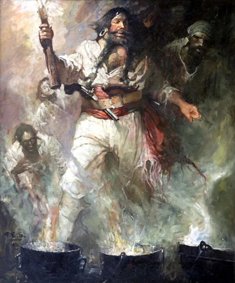 Frank Schoonover, Blackbeard in Smoke and Flame