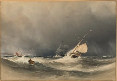 Copley Fielding, The Coming Storm: A Fishing Boat Making for Home off Whitby