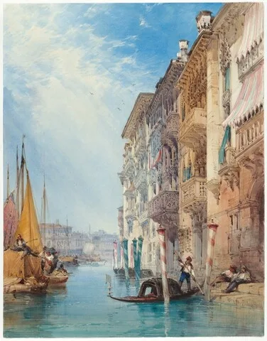 William Callow, A Gondola on the Grand Canal, Venice