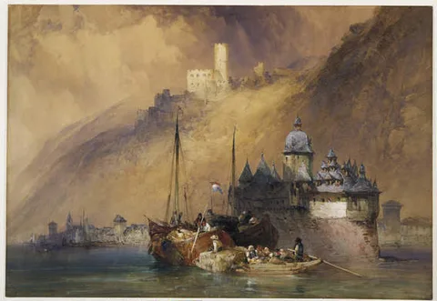 William Callow, The Phalz Castle on the Rhine