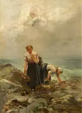 William Bradley Lamond, Two Women on a Rocky Shore
