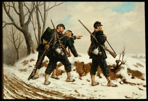 Paul Grolleron, French Soldiers in the Snow