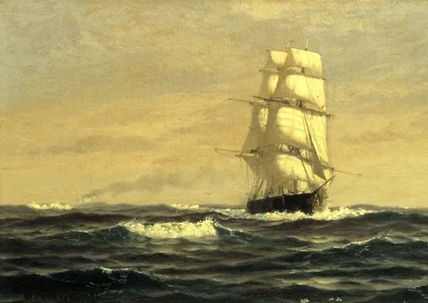 William Edward Norton, Sailing Ship--off Coast of Maine