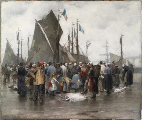 William Edward Norton, Fishing Boats on Shore, Dieppe