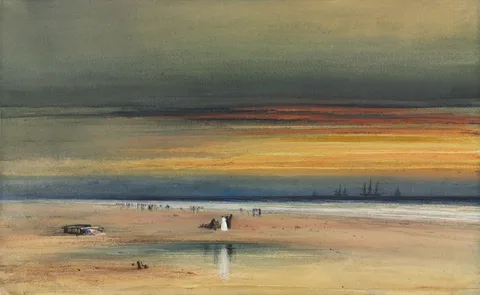 James Hamilton, Beach Scene at Sunset