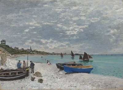 Claude Monet, The Beach at Sainte-Adresse