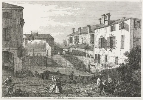 Canaletto, Views:  The Canal Lock at Dolo