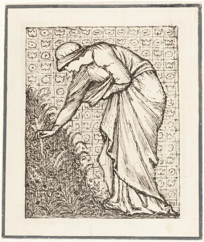 Edward Burne-Jones, Lady Picking Flowers