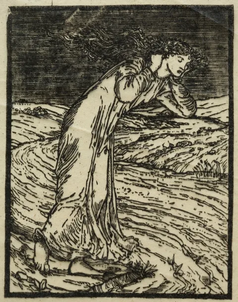 Edward Burne-Jones, Psyche Throwing Herself into the River