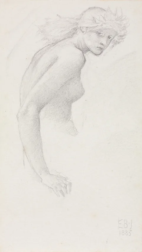 Edward Burne-Jones, Study of a Female Figure