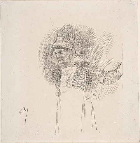 Félicien Rops, The Old Flemish Woman (La Vieille Flamande)