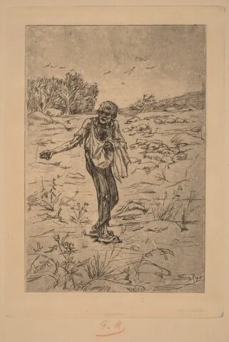 Félicien Rops, The Parable of the Sower (Le Semeur de Paraboles)