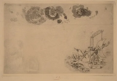Félicien Rops, Belgian Border, Bill of Disorder (Frontiere de Belgique. Billet a Desordre)
