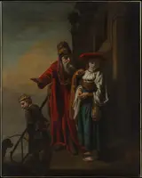Nicolaes Maes, Abraham Dismissing Hagar and Ishmael