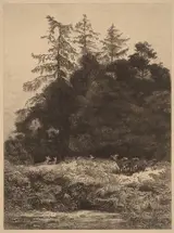 Karl Bodmer, Daims dans un Parc