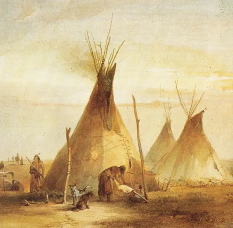 Karl Bodmer, Sioux tipis