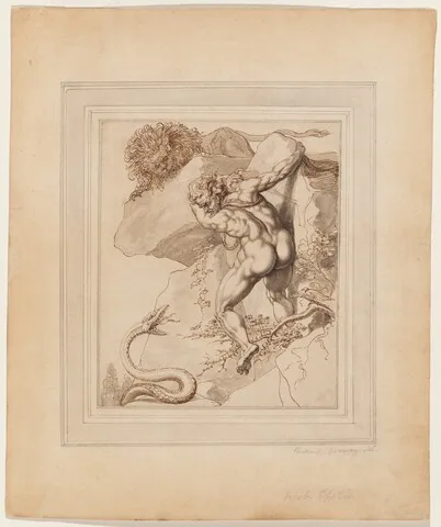 Richard Cosway, A Man Trapped between a Lion and a Serpent