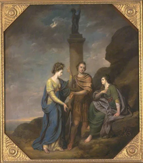 Richard Cosway, Portrait of a Gentleman, his Wife and Sister, in the Character of Fortitude introducing Hope as the Companion to Distress (‘The Witts Family Group’)