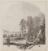 Jean-Pierre Norblin de La Gourdaine, Fête Champêtre with Game of Hot Cockles (La Main Chaude)