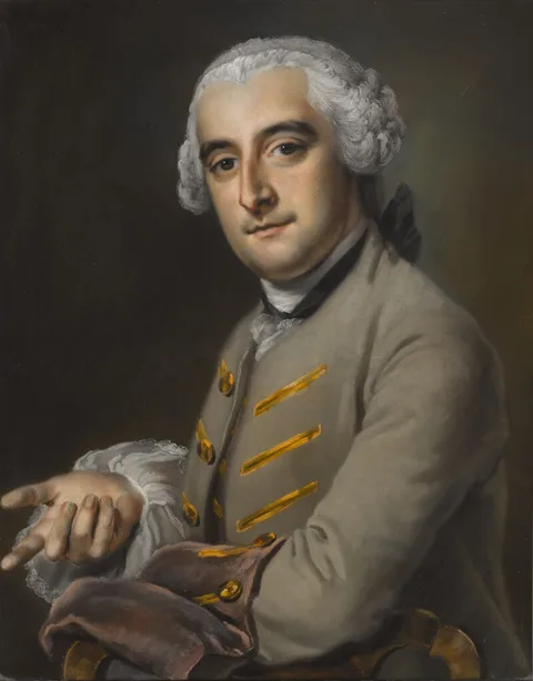 Francis Cotes, Portrait of a gentleman, identified by a label on the Reverse as “Mr Gouch”, possibly William Villa Real (1729–1759)