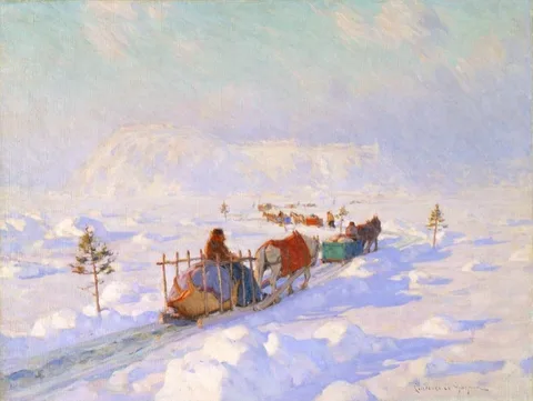Clarence Gagnon, Le Pont de glace à Québec