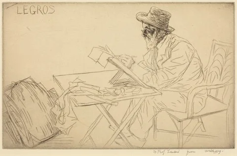William Strang, Alphonse Legros Sketching