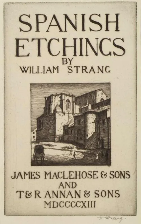 William Strang, Spanish Etchings - Title Page (San Gil, Burgos) - William Strang
