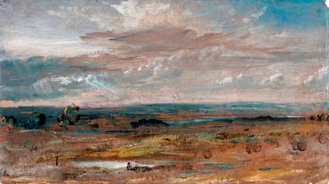 John Constable, A View at Hampstead, Evening