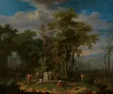 Jan van Huysum, Arcadian Landscape with a Ceremonial Sacrifice