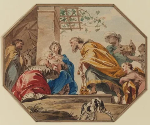 Jacob de Wit, The adoration of the Magi (Gospel of Matthew 2:11)