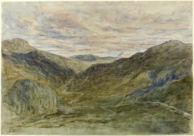 David Cox, View in Wales
