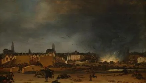 Egbert van der Poel, The explosion of the powder magazine in Delft, 12 October 1654