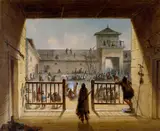 Alfred Jacob Miller, Interior of Fort Laramie