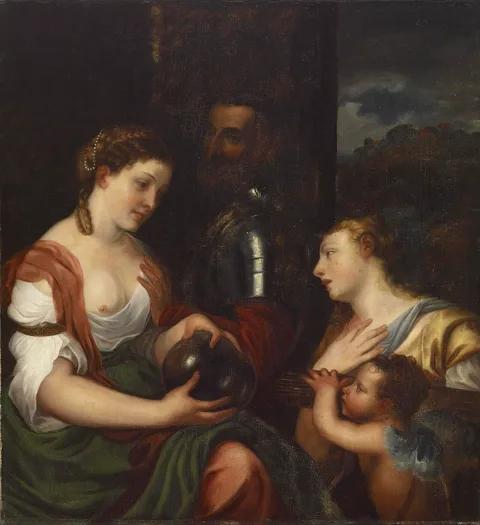 Alfred Jacob Miller, Copy of Titian's "Allegory of Alfonso d'Avalos, Marchese del Vasto"