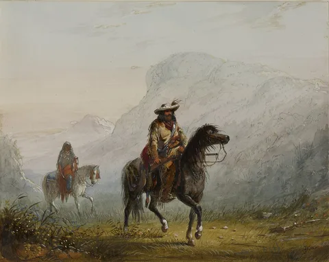Alfred Jacob Miller, "Bourgeois" W---r, and His Squaw