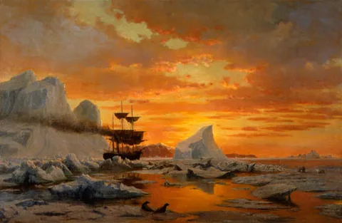 William Bradford, Ice-Dwellers Watching the Invaders