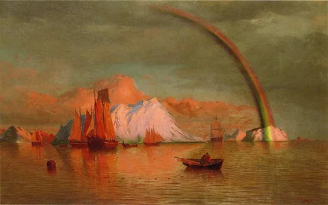 William Bradford, Arctic Sunset with Rainbow