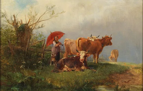 Anton Braith, The Red Umbrella