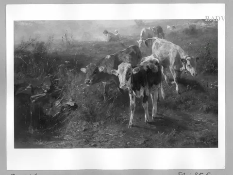 Anton Braith, Cows in a meadow