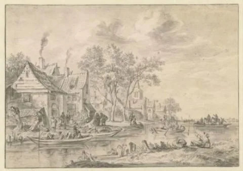 Thomas Heeremans, Dorp aan een rivier gelegen