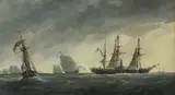 Richard Henry Nibbs, Crimean war: first shot of the war, 6 April 1854
