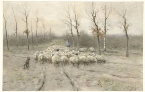 Anton Mauve, Schapenkudde op de heide bij Laren