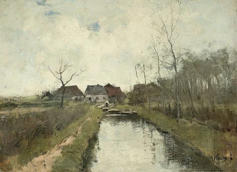 Anton Mauve, Cottages by a ditch
