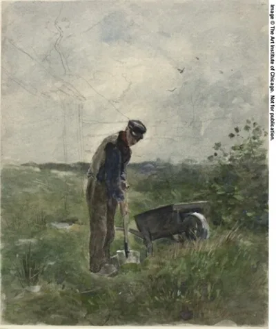 Anton Mauve, Peasant Plowing