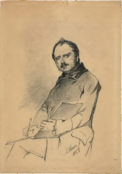 Anton Mauve, Portrait of a Man Writing